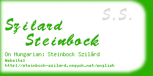 szilard steinbock business card
